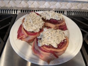 Parmesan Garlic Crust on Bacon-wrapped Tenderloin