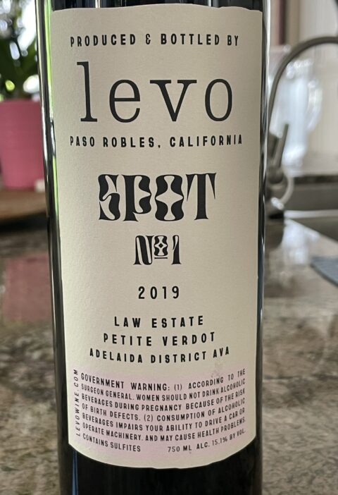 Levo Petite Verdot Back Label