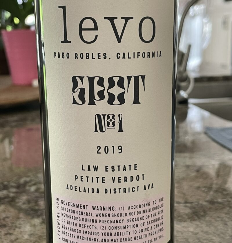 Levo Petite Verdot Back Label